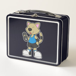 Lunch Box Fitness au chat avec Dumbbell