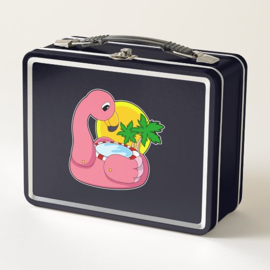 Lunch Box Flamant avec Piscine (Devant)