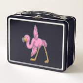 Lunch Box Flamant rose à Yoga Exercice d'étirement (Devant)