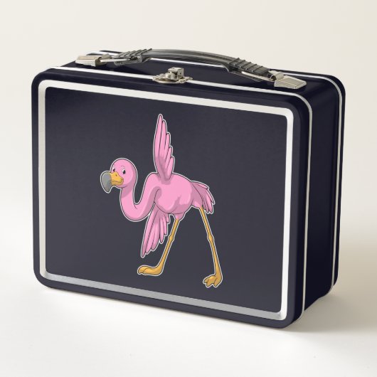 Lunch Box Flamant rose à Yoga Exercice d'étirement (Devant)
