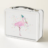 Lunch Box Flamant rose - Animaux à la fête d'anniversaire (Dos)