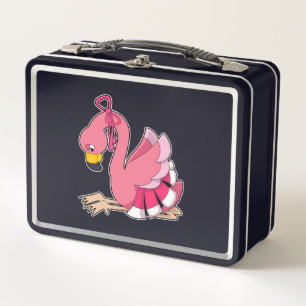 Lunch Box Flamant rose avec ruban
