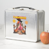 Lunch Box Flamant rose Halloween (En situation)