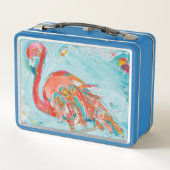 Lunch Box Flamant rose lumineux (Dos)