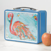 Lunch Box Flamant rose lumineux (En situation)