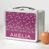 Lunch Box Flamant rose rose mignon rouge nom du motif (En situation)