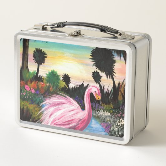 Lunch Box Flamingo paradise  (Devant)