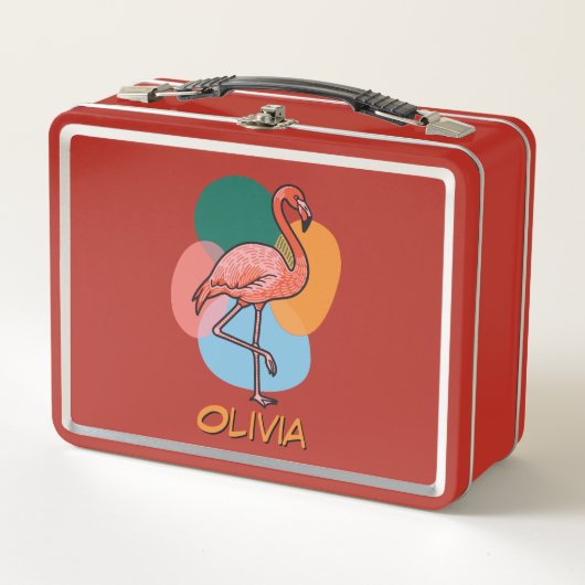 Lunch Box Flamingo Pop art coloré (Devant)