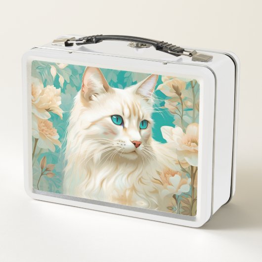 Lunch Box Flamme Lynx Point Siamese Portrait Art (Dos)