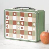 Lunch Box Fleur d'automne En vichy vérifier Motif (En situation)