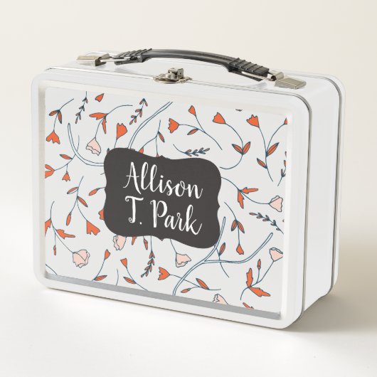 Lunch Box Fleur de griffonnage - gamelle personnalisée de (Devant)