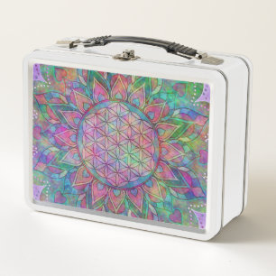 Lunch Box Fleur de la vie - Indien Mandala 7c