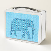 Lunch Box Fleur de lotus éléphant - turquoise (Dos)