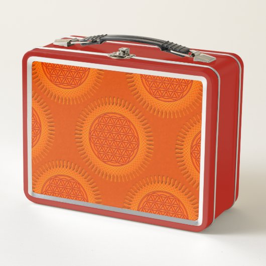 Lunch Box Fleur de vie - soleil - motif continu 1 (Devant)