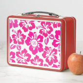 Lunch Box fleur d'hibiscus tropical hawaii rose (En situation)