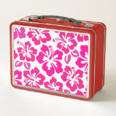 Lunch Box fleur d'hibiscus tropical hawaii rose (Dos)