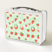 Lunch Box Fleur Fleur Motif de fraise Fleur marron (Dos)