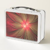 Lunch Box Fleur fractale fantaisiste rouge  (Dos)