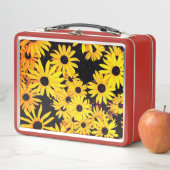 Lunch Box Fleur jaune et noire (En situation)