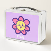 Lunch Box Fleur Joyeuse Rose Et Jaune (Devant)