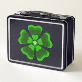 Lunch Box Fleur Rétro de Style Vert  (Dos)