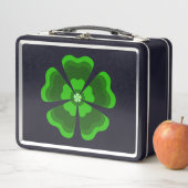 Lunch Box Fleur Rétro de Style Vert  (En situation)
