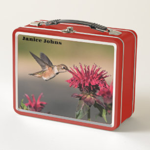Lunch Box Fleur rouge colibri