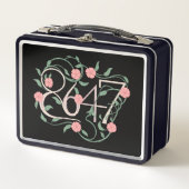 Lunch Box Fleur subtile anti Trump 8647 86 47 Boho (Devant)