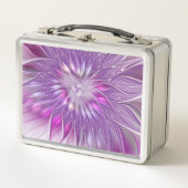 Lunch Box Fleur violette rose Passion Abstrait Art fractal (Devant)