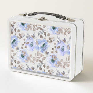 Lunch Box Fleurs Aquarelles Bleues Chic