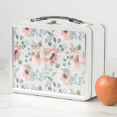 Lunch Box Fleurs Aquarelles Chic Blush (En situation)