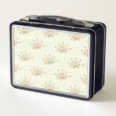 Lunch Box Fleurs Bleues, Fleurs Rouges, Motif De Fleurs (Dos)