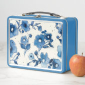 Lunch Box Fleurs bleues indépendantes (En situation)