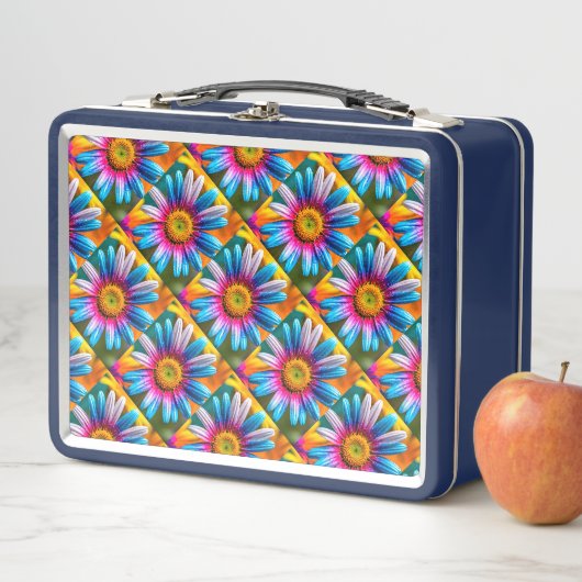Lunch Box Fleurs colorées mignonnes Motif (En situation)