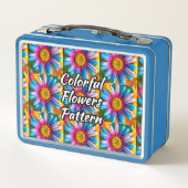 Lunch Box Fleurs colorées mignonnes Motif (Dos)