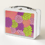 Lunch Box Fleurs Dahlia, Fleurs Colorées, Motif Floral (Devant)