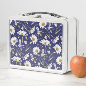 Lunch Box Fleurs d'aquarelle blanche (En situation)