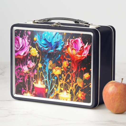 Lunch Box Fleurs d'art (En situation)