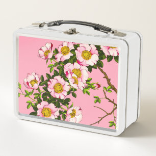 Lunch Box Fleurs de cerisier japonaises vintages, rose et or