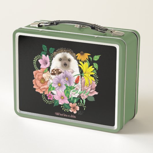 Lunch Box Fleurs de hérisson mignonnes (Dos)