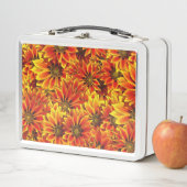 Lunch Box Fleurs de soleil orange (En situation)