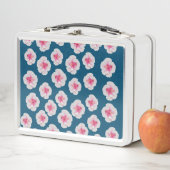 Lunch Box Fleurs d'Hibiscus blanc personnalisées (En situation)