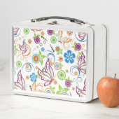 Lunch Box Fleurs Et Papillons (En situation)