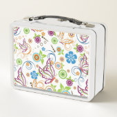 Lunch Box Fleurs Et Papillons (Dos)