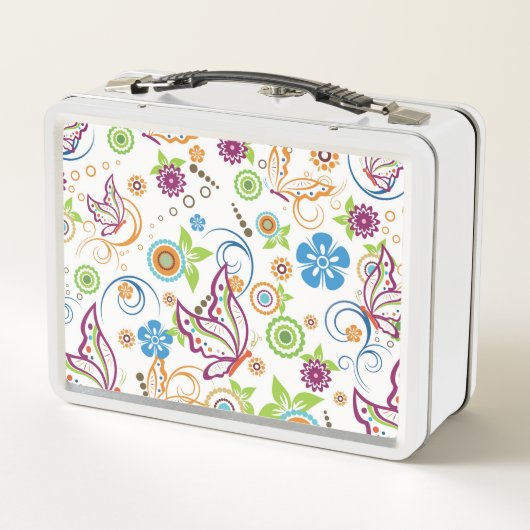 Lunch Box Fleurs Et Papillons (Dos)