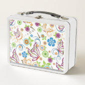 Lunch Box Fleurs Et Papillons (Devant)
