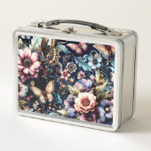 Lunch Box Fleurs et papillons de printemps antiques (Devant)