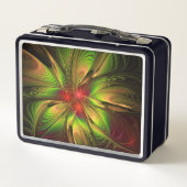 Lunch Box Fleurs imaginaires fractales douces et tendres (Dos)