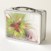 Lunch Box Fleurs imaginaires fractales douces et tendres (Dos)