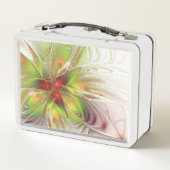 Lunch Box Fleurs imaginaires fractales douces et tendres (Dos)